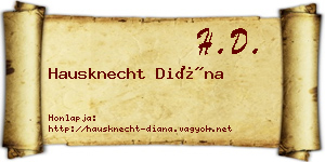 Hausknecht Diána névjegykártya